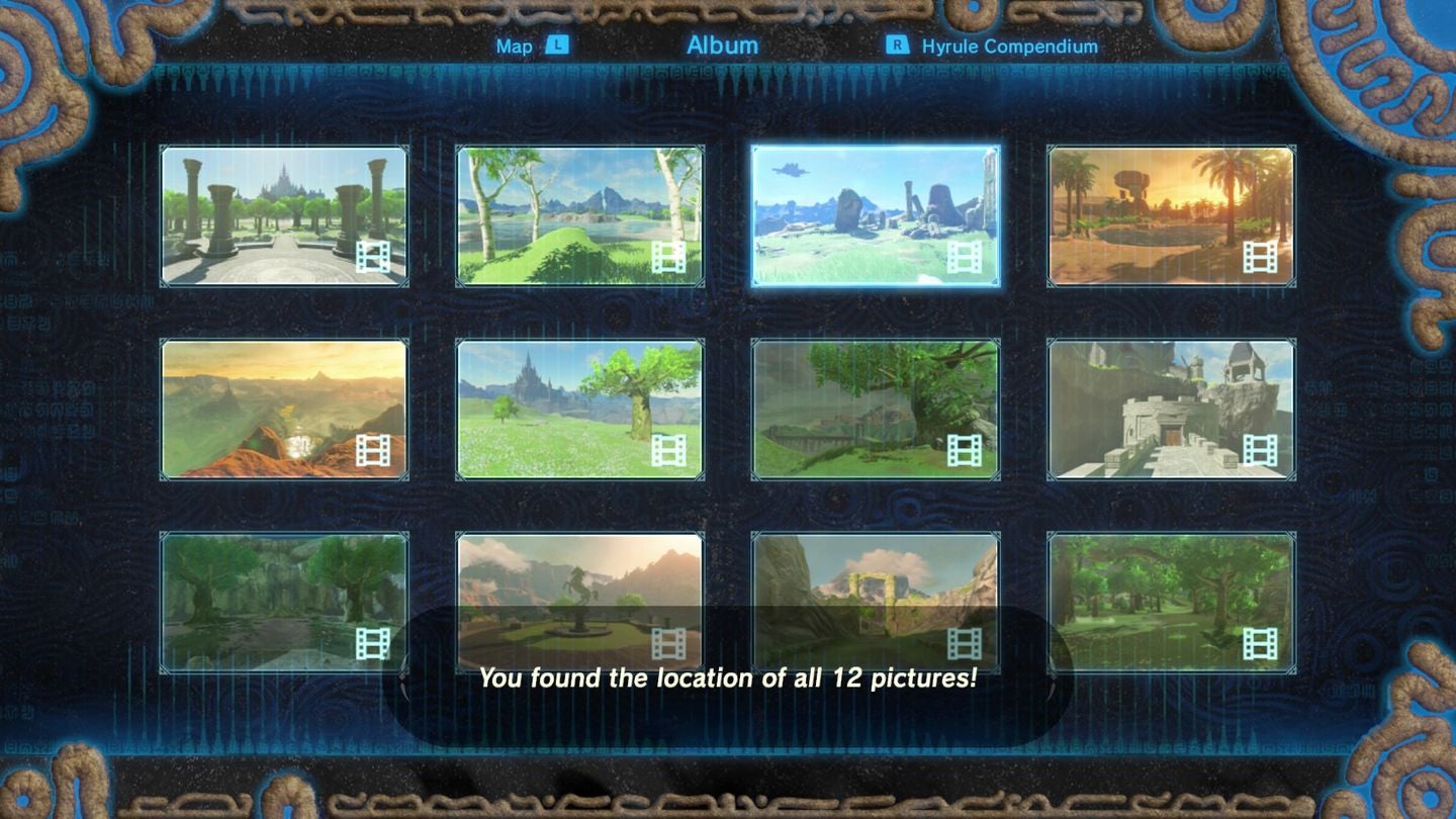 Zelda Breath Of The Wild Captured Memories Locations And How To Get Every Recovered Memory 